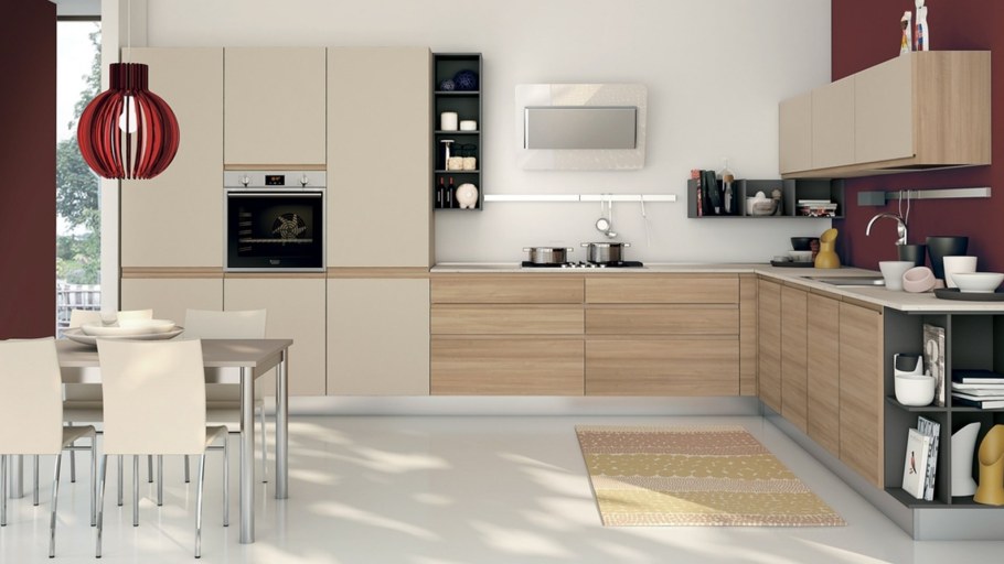 Бежевые кухни