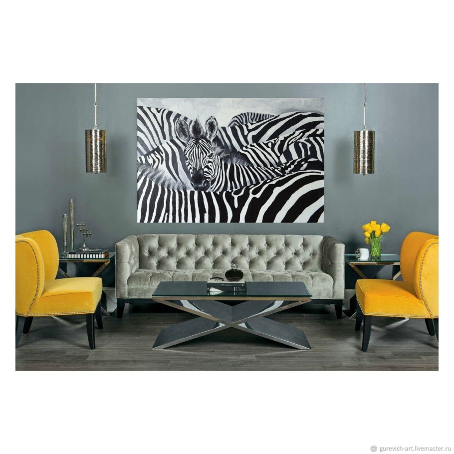 Постер Зебра в интерьере