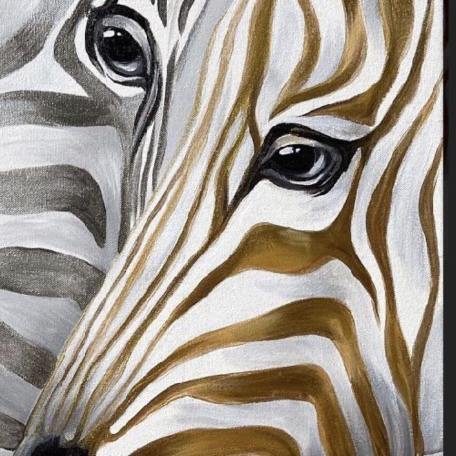 Зебра интерьерная живопись