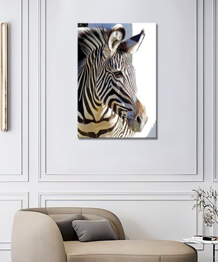 Картина Зебра в интерьере кухни