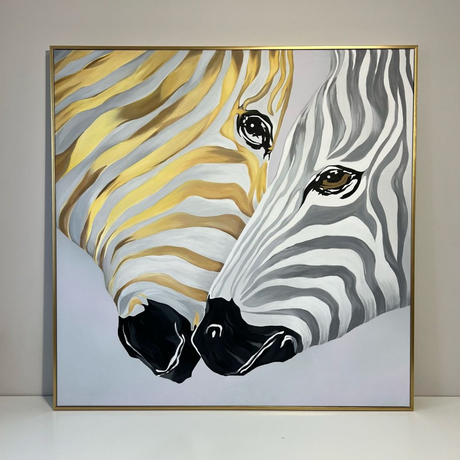 Картина маслом интерьерная Зебра