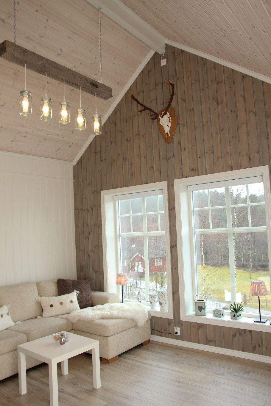 Гостиная с вагонкой