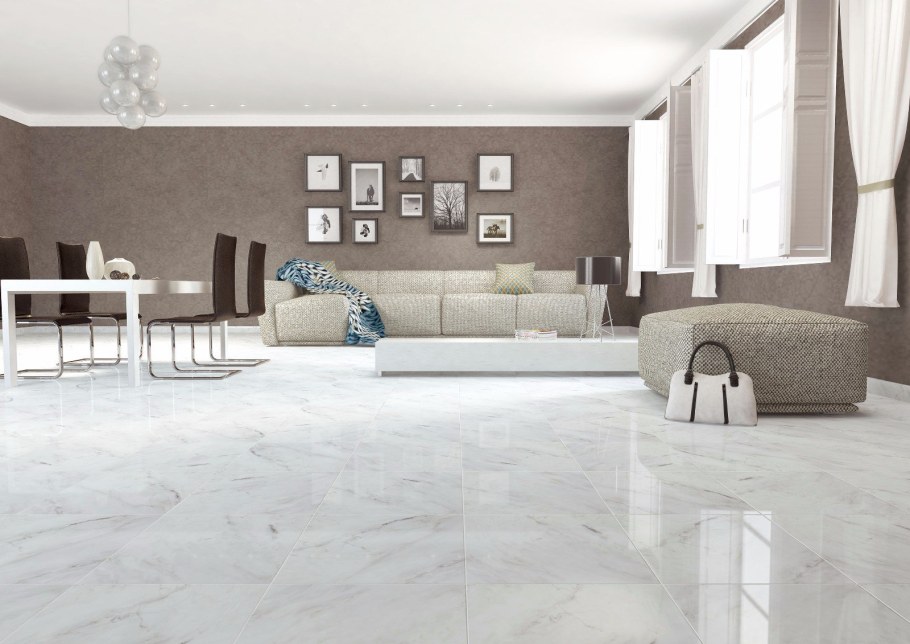 Керамогранит бело серый