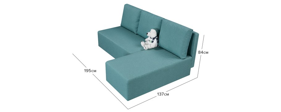 Диван-кровать Каир еврокнижка бирюзовый