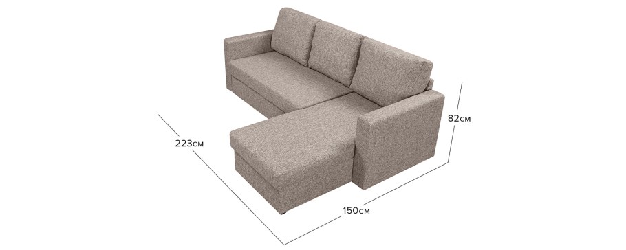 Угловой диван Турин серый