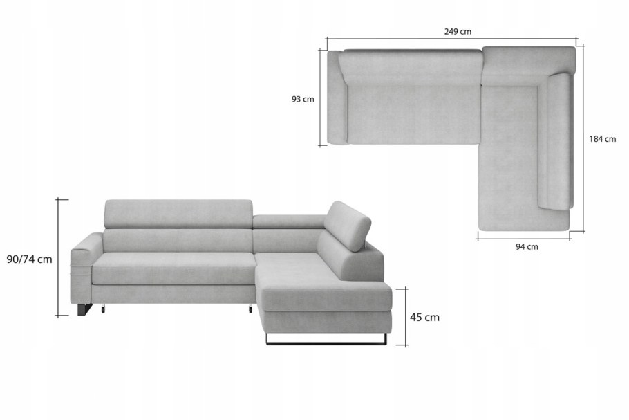 Диван угловой Лонгория 2м