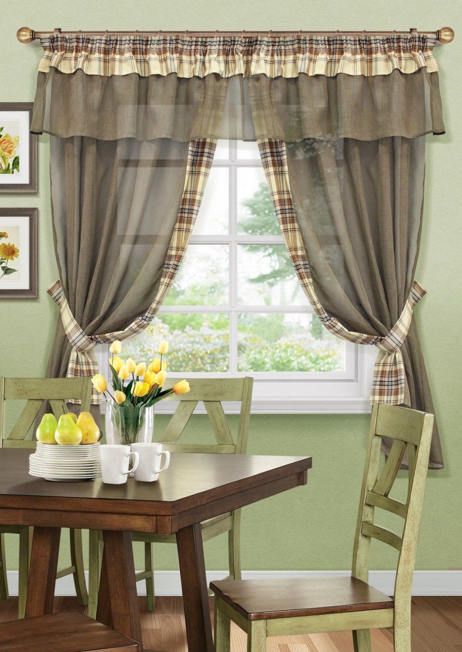 Штора классическая Kauffort 123500115 155x170 см коричневая