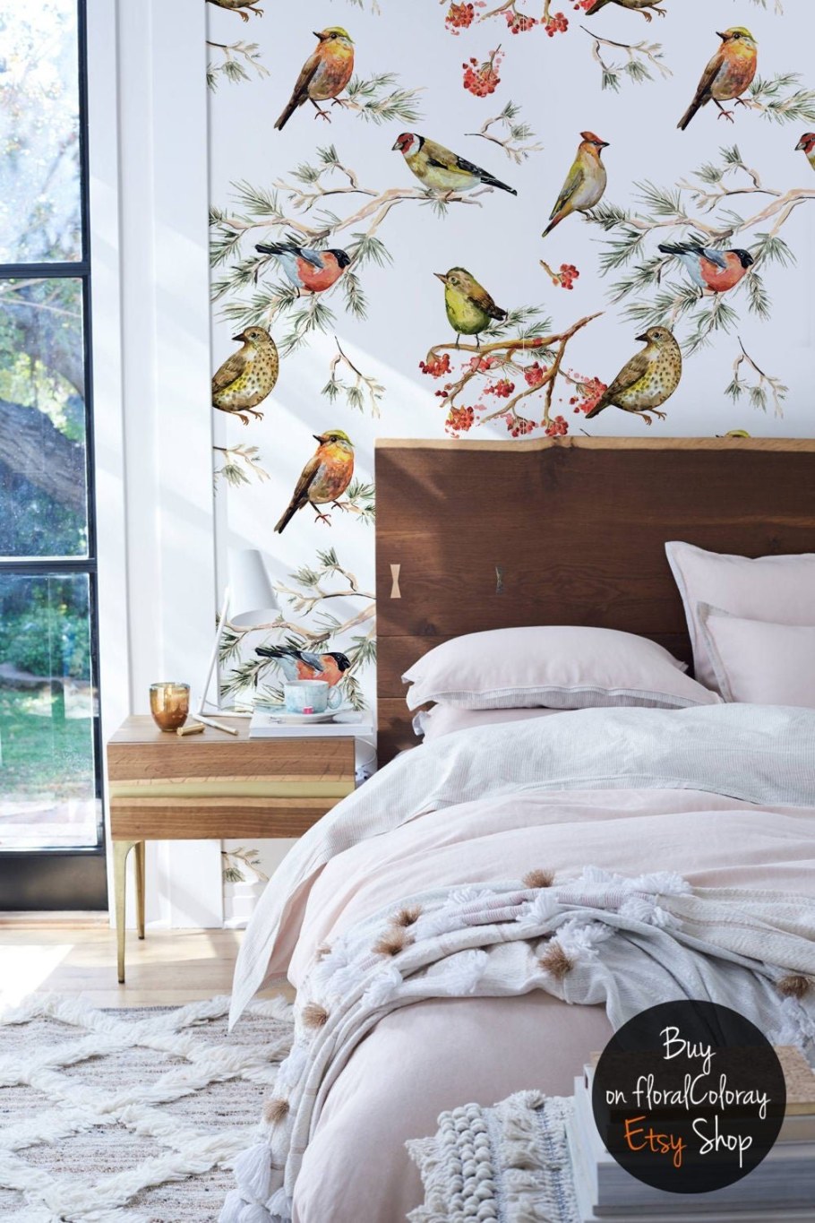 Спальня с птичками