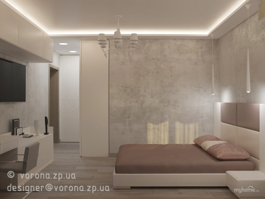 Цвет мокко в интерьере спальни