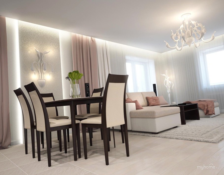 Гостиная в кофейном цвете