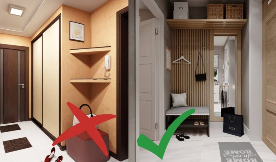 Функциональная прихожая для маленького коридора