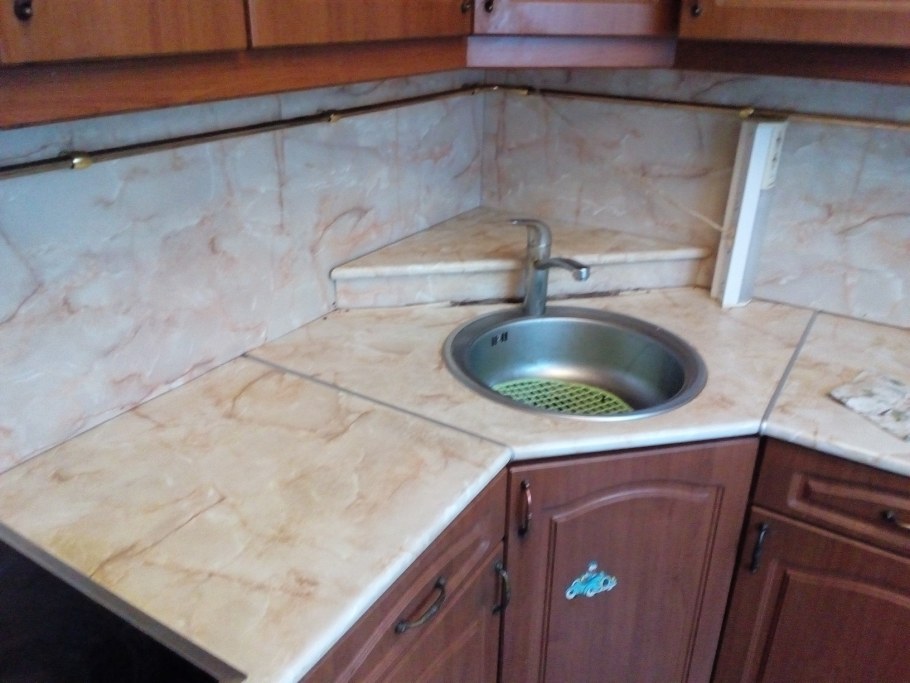 Столешница угловая 850 850 38 мм