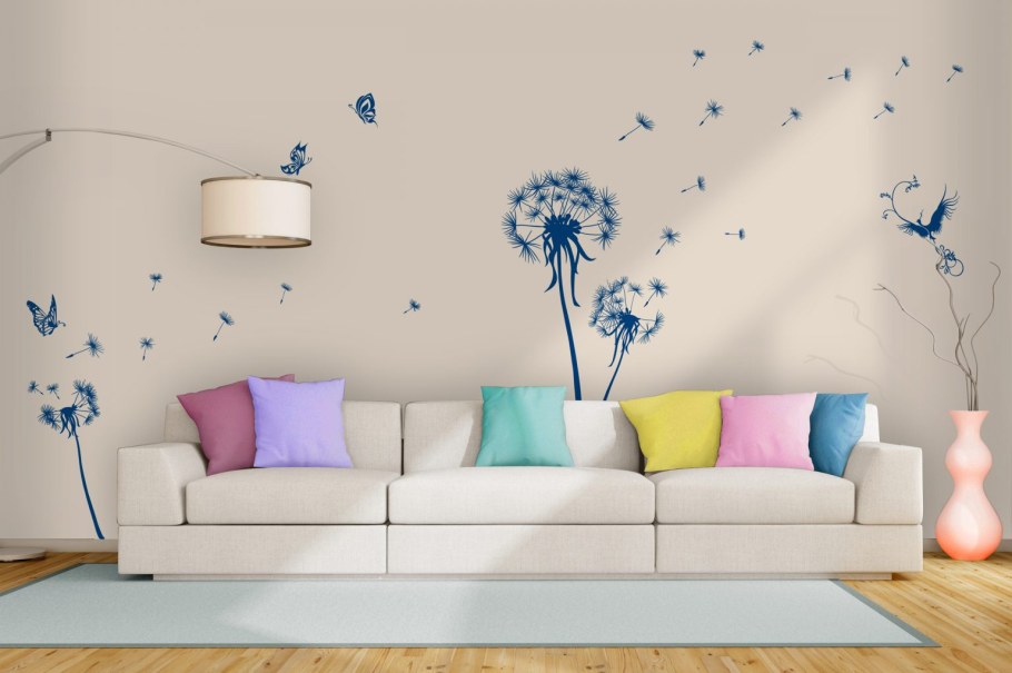 Обои одуванчики на стену