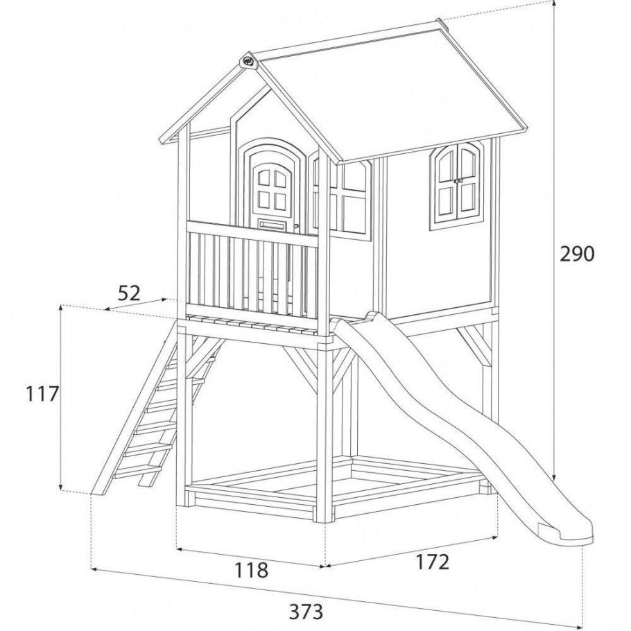 Чертёж детского домика на дачу