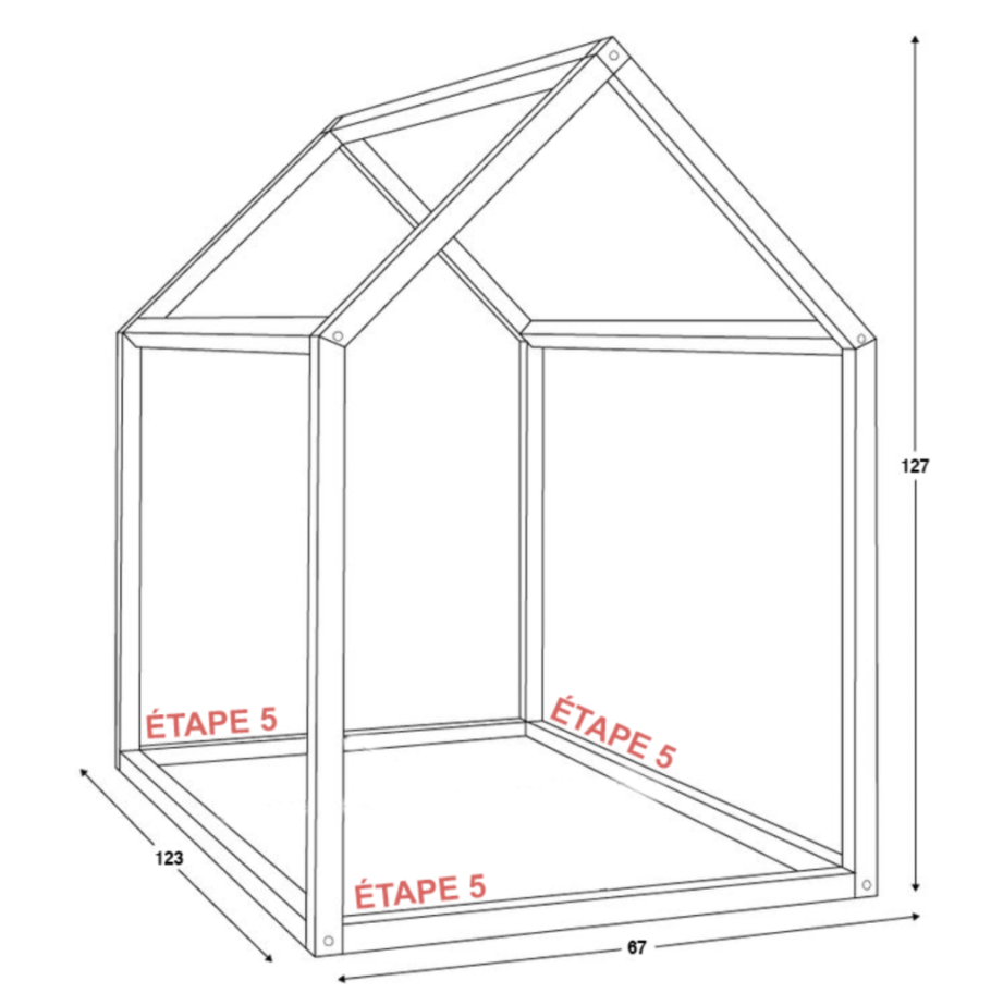 Детский игровой домик чертеж