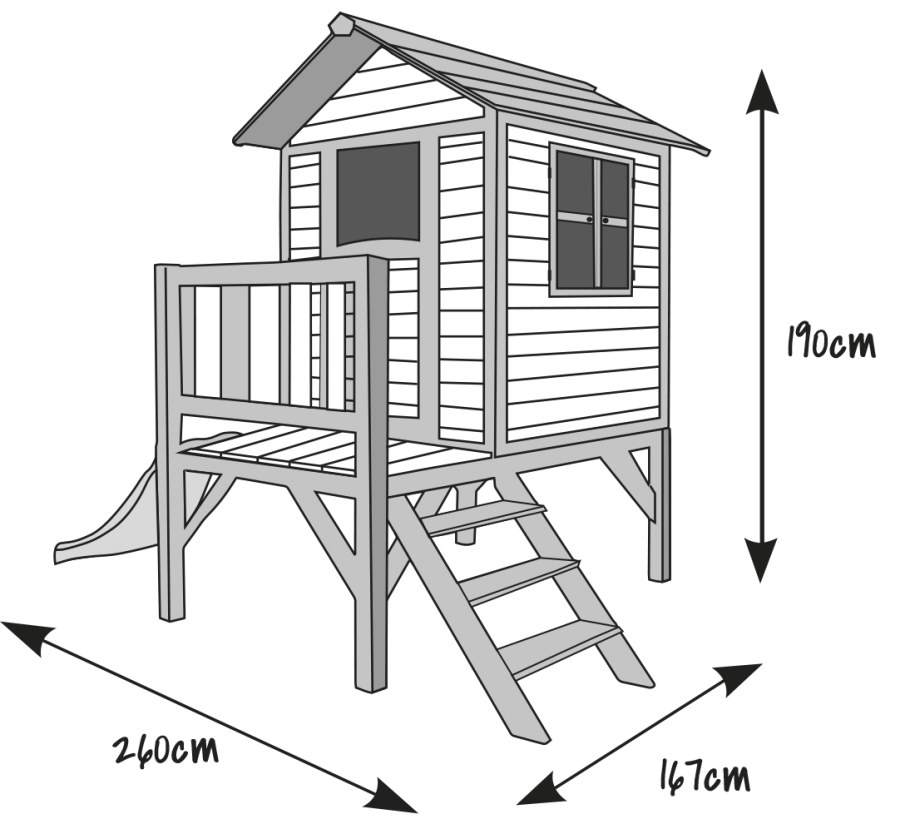Чертёж детского домика на дачу