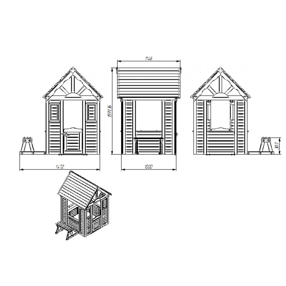 Детский домик Солнечный р910