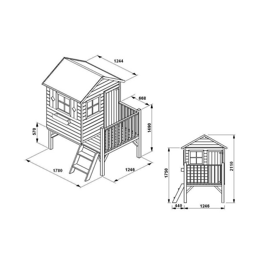 Чертёж детского домика на дачу
