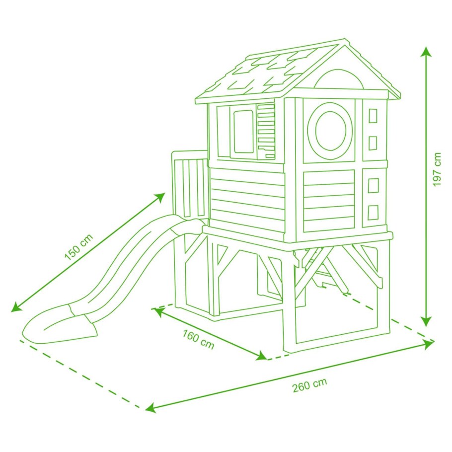 Домик на сваях с горкой 810800