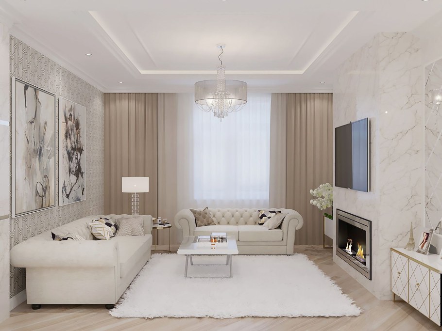 Светлая гостиная