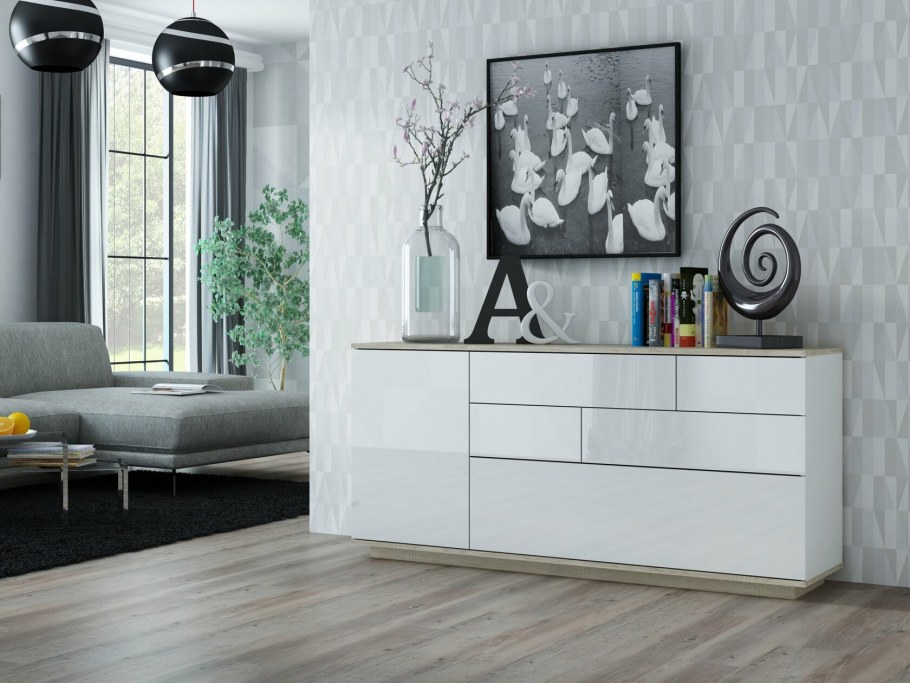 Комод Нексус белый глянец