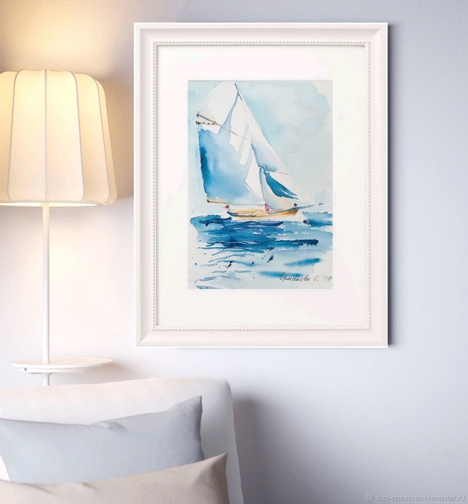 Картины в морском стиле в интерьере