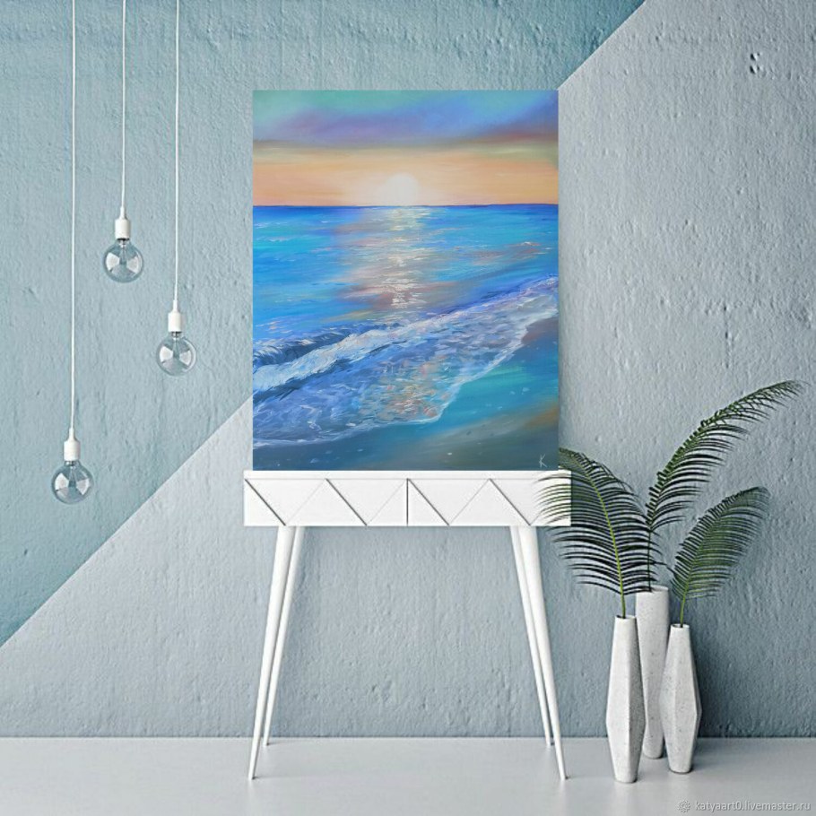 Картины с морем в интерьере