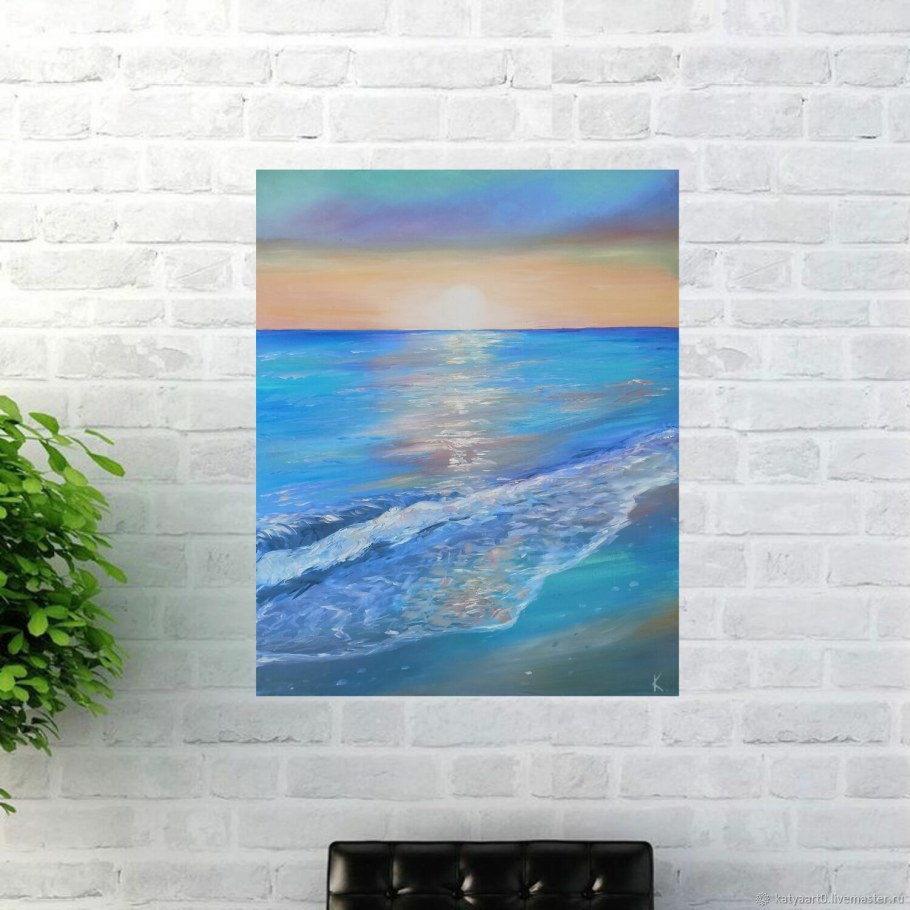 Картины с морем в интерьере