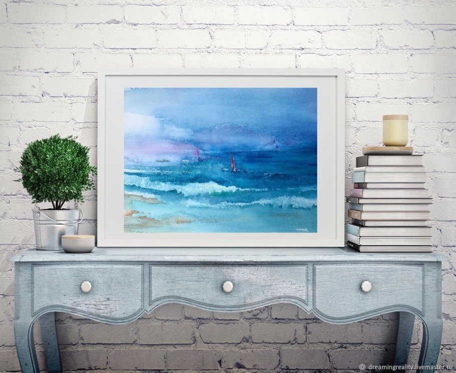 Интерьерная картина в морском цвете