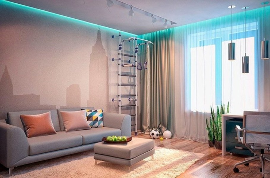 Светодиодная подсветка в гостиной