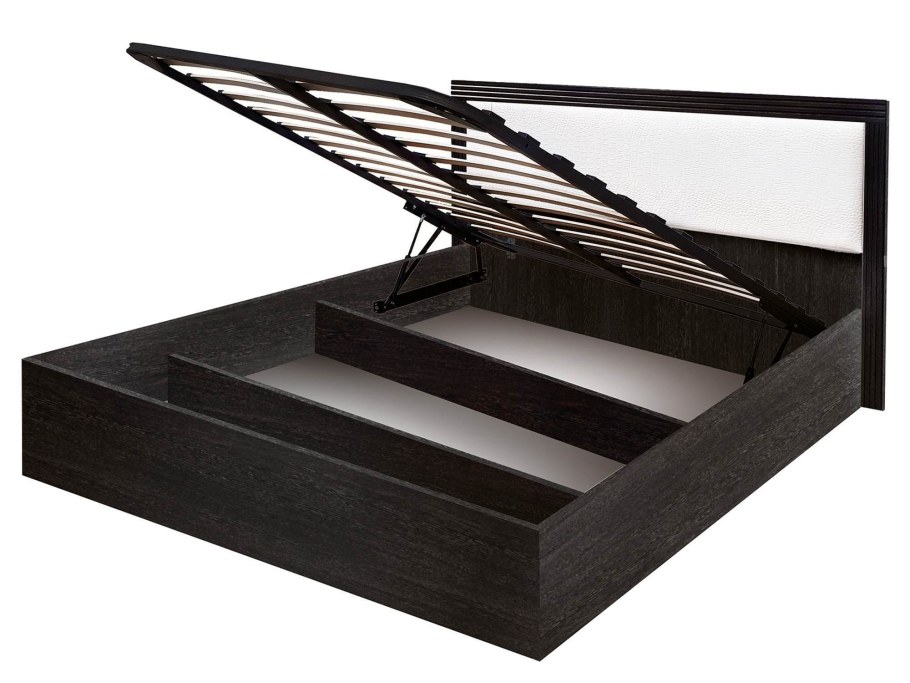 Люкс кровать ПМ 160 200 венге Гранд 20.20 сборка