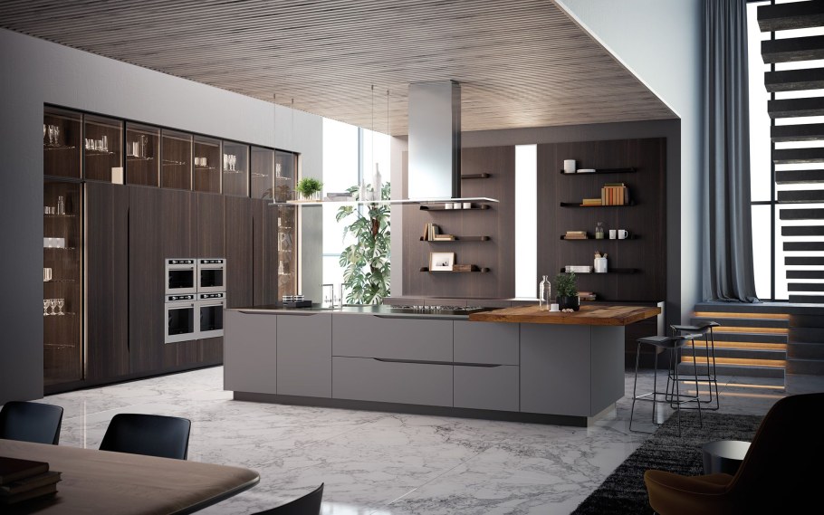 Итальянские кухни в современном стиле