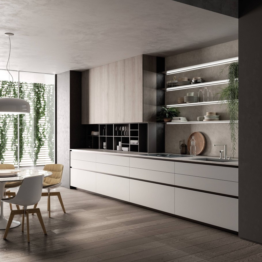 Кухни Scavolini фасад дерево