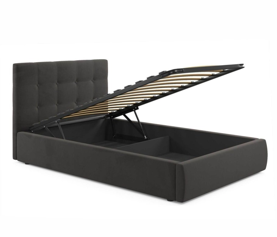 Кровать с подъемным механизмом 120х200 коричневая