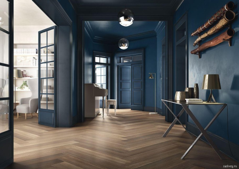 Темно синий ламинат