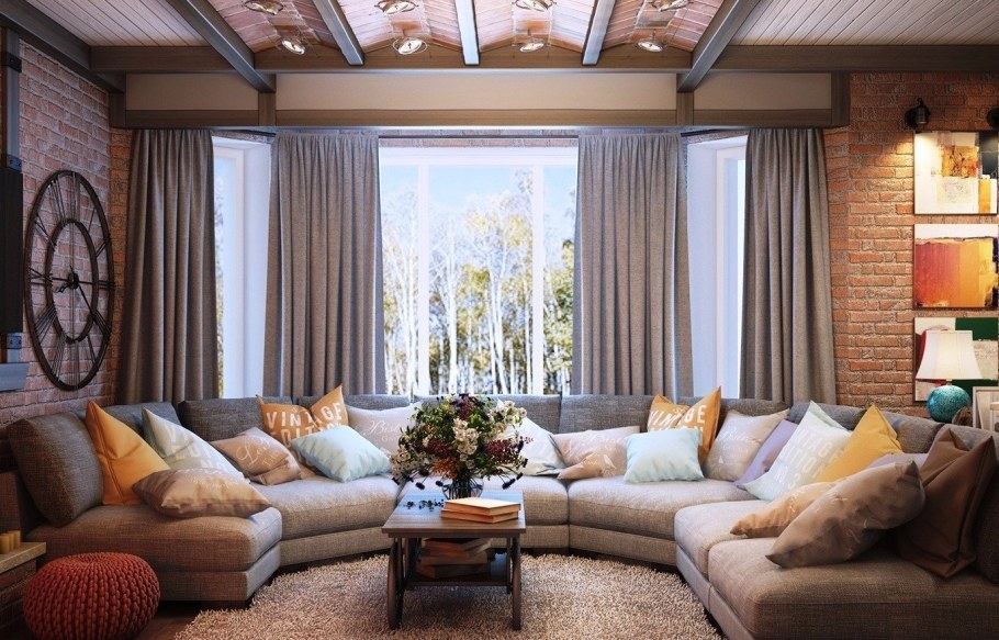 Уютная комната гостиная