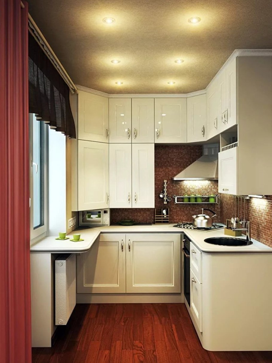 Интерьер малогабаритной кухни 6 кв.м