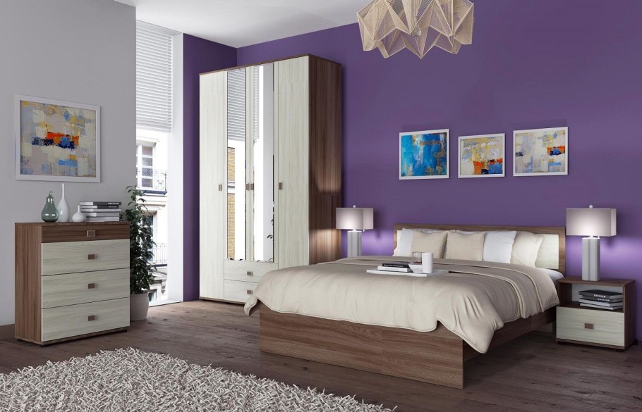 Мебель для спальни ясень шимо светлый