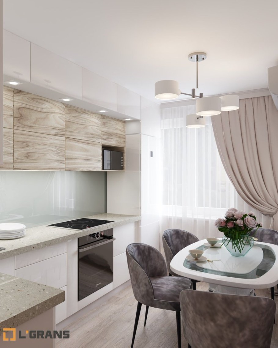 Интерьер кухни 9 кв.м