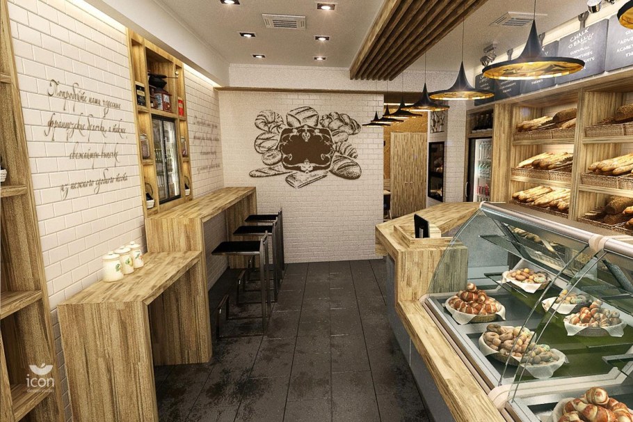 Интерьер пекарни