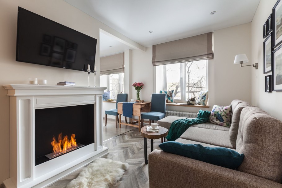 Гостиные с камином