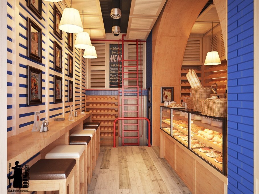 Интерьер мини пекарни