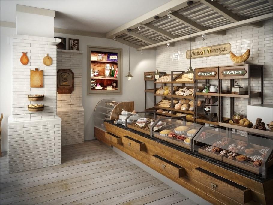 Интерьер пекарни