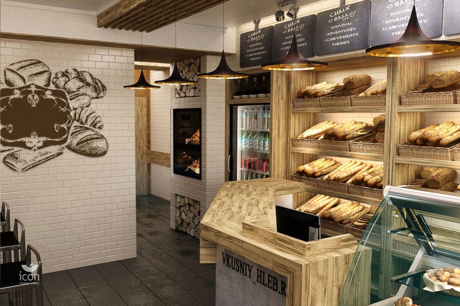Интерьер пекарни