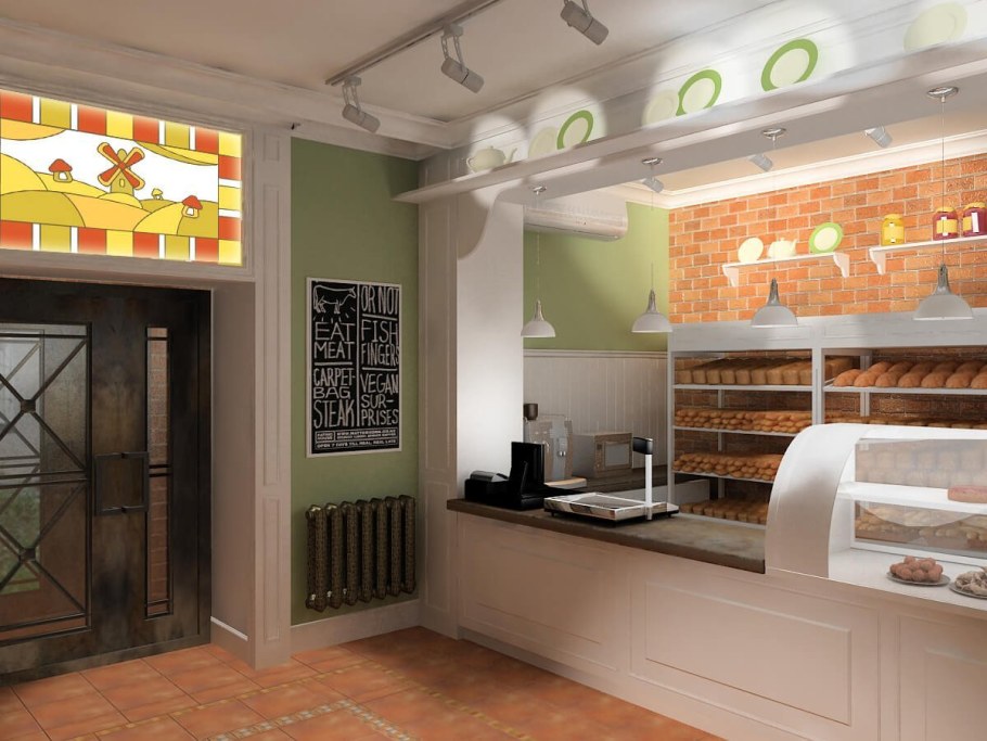 Интерьер пекарни