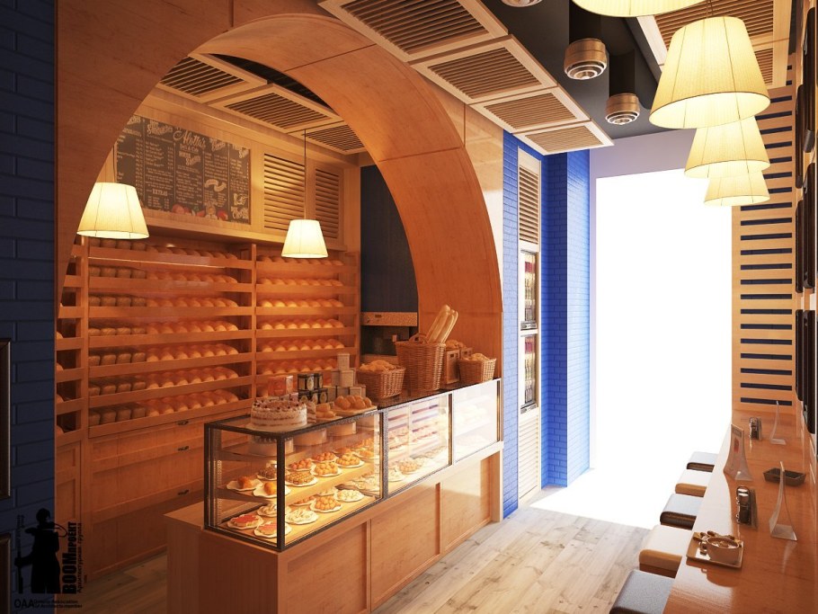 Интерьер мини пекарни