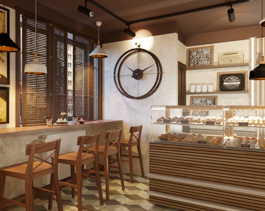 Интерьер кофейни кондитерской