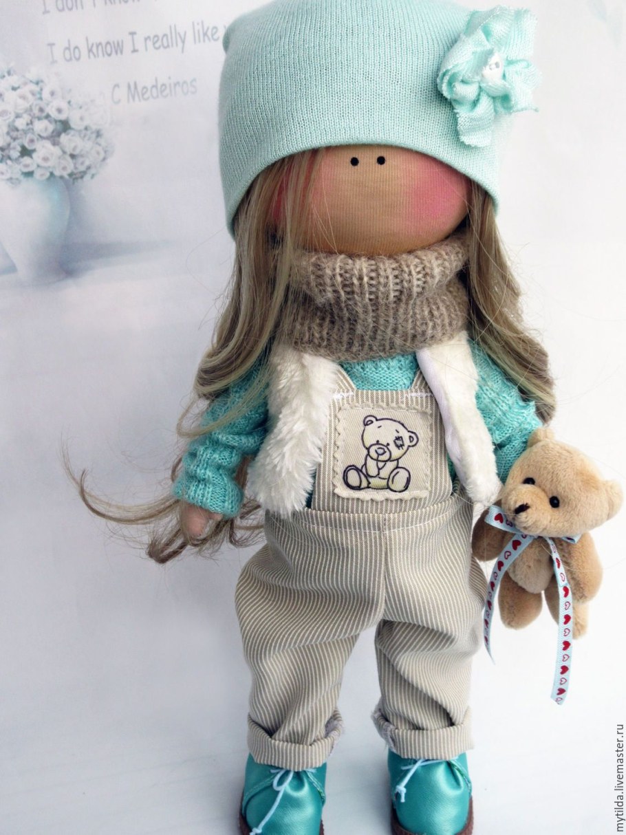 Текстильная кукла большеголовка