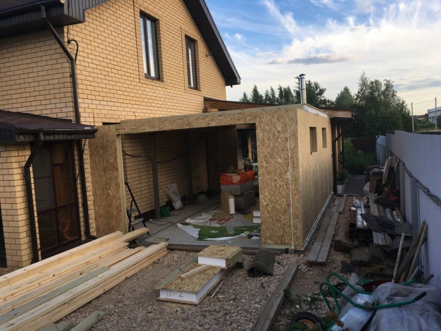 Пристройка к гаражу