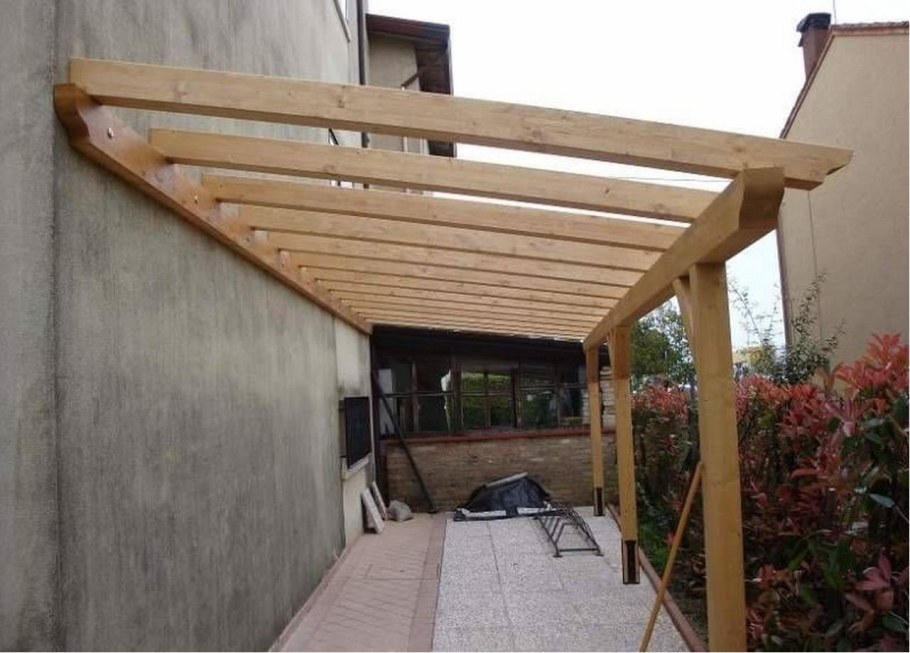 Навес пристройка к дому